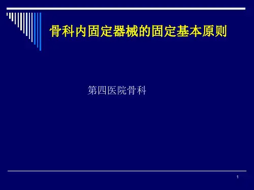 骨折固定原则PPT课件