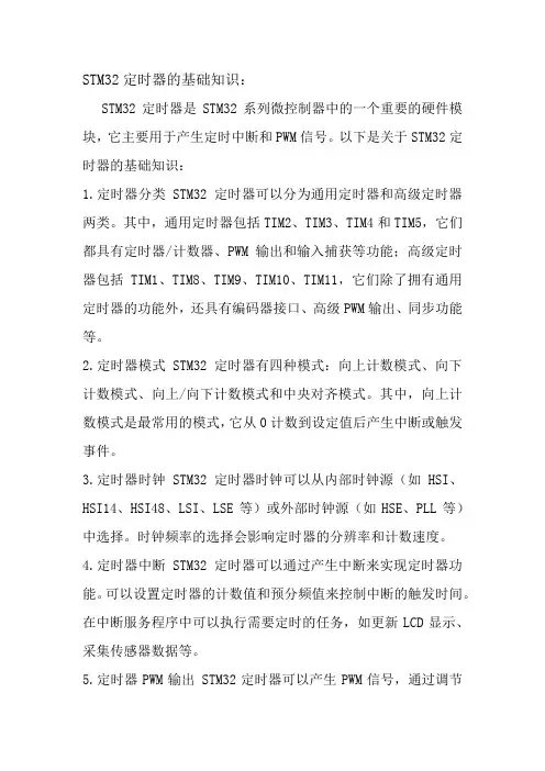 STM32定时器的基础知识