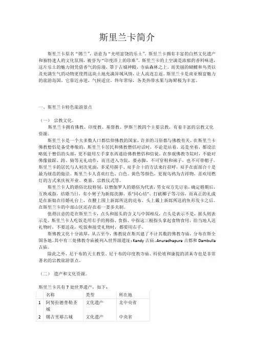 斯里兰卡简介