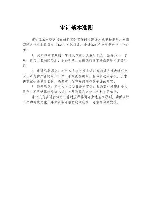 审计基本准则