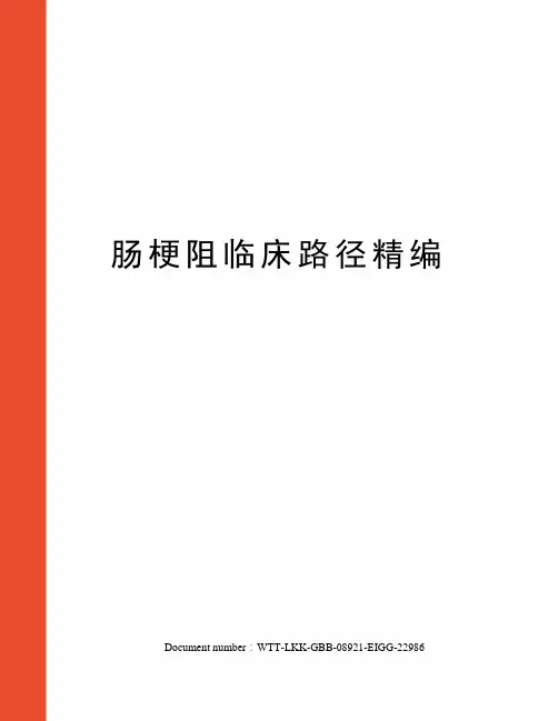 肠梗阻临床路径精编