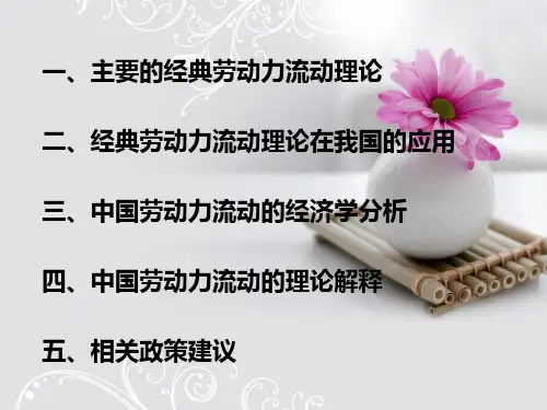 发展经济学中国劳动力流动的理论解释