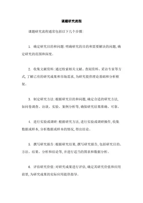 课题研究流程
