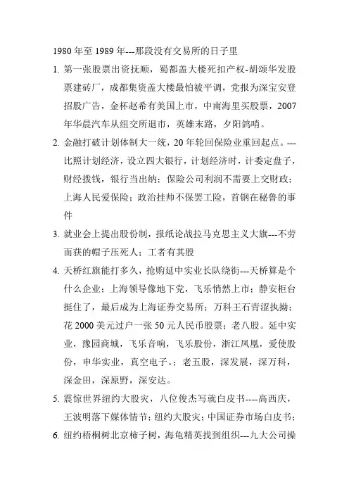 中国资本市场二十年