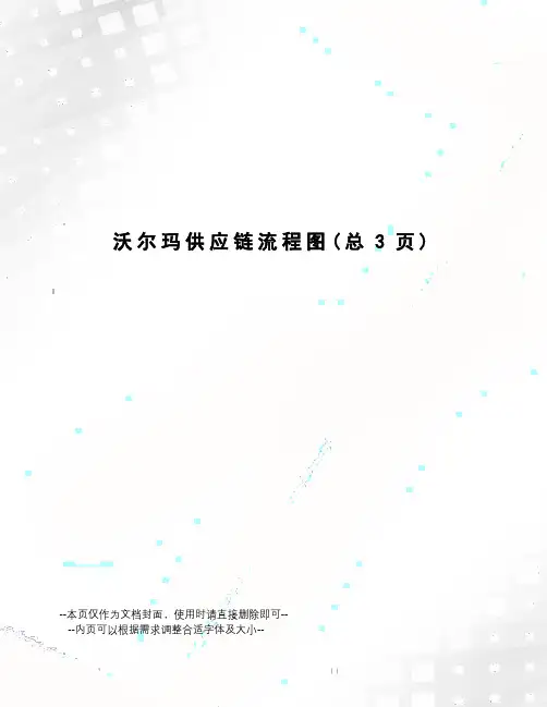 沃尔玛供应链流程图