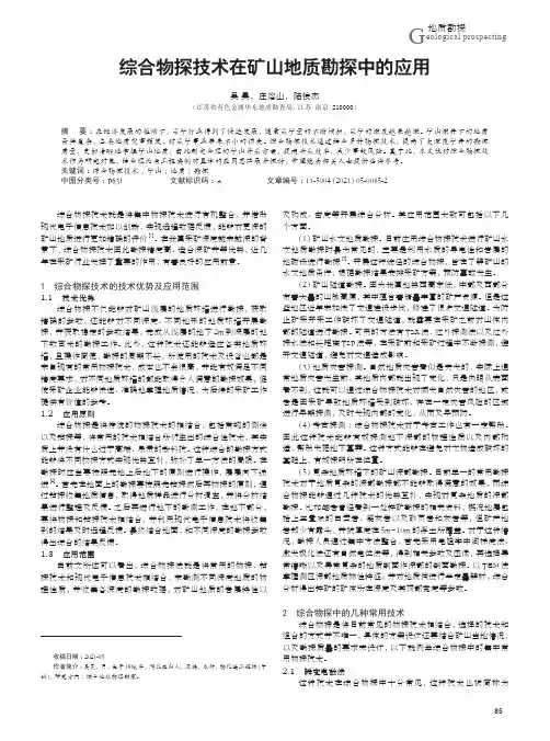 综合物探技术在矿山地质勘探中的应用