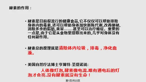 神奇的环保酵素PPT课件