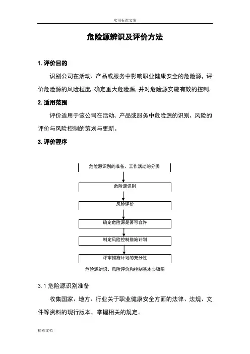 (LECD)危险源辨识及评价与衡量方法