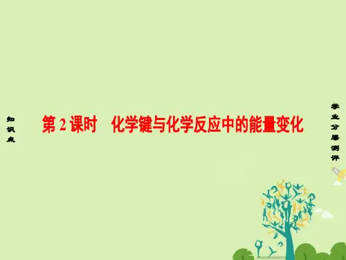 高中化学第2章化学键化学反应与能量第1节化学键与化学反应(第2课时)化学键与化学反应中的能量变化课件鲁