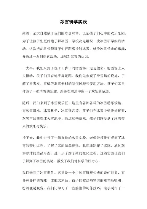 冰雪研学实践
