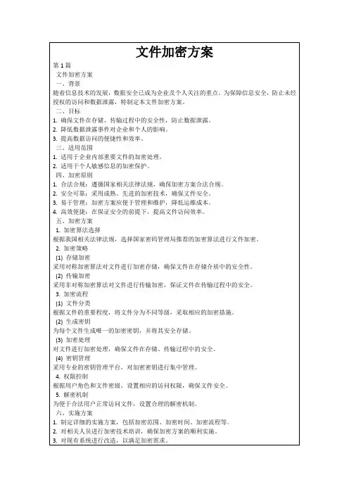 文件加密方案