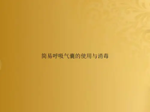 简易呼吸气囊的使用与消毒
