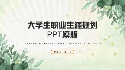 财会专业大学生职业生涯规划PPT模版精选全文
