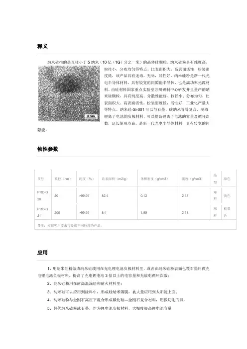 纳米硅粉