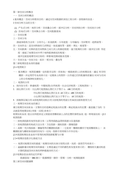 GIS空间分析_考试.doc