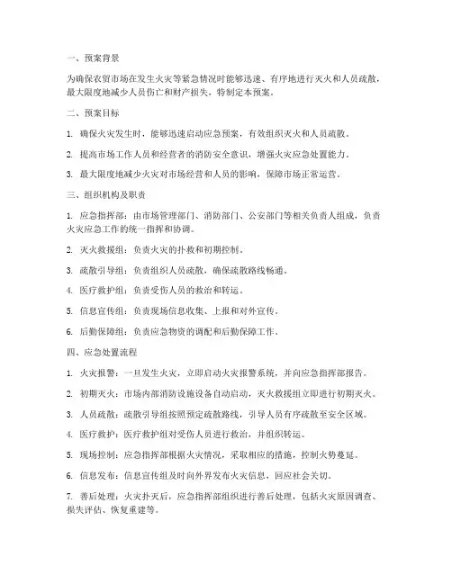 农贸灭火疏散应急预案