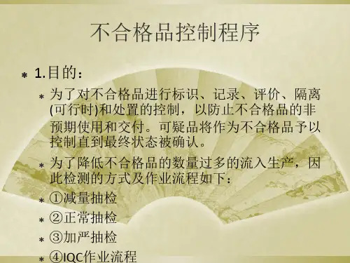 检测方式及不合格品处理流程图