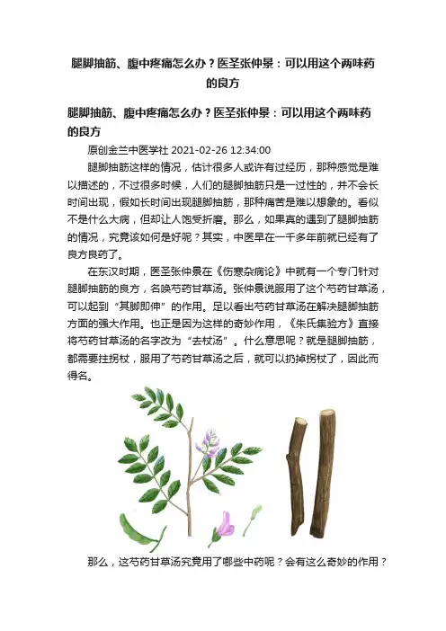 腿脚抽筋、腹中疼痛怎么办？医圣张仲景：可以用这个两味药的良方