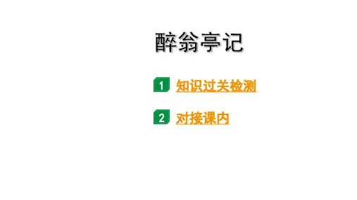 中考语文总复习  古诗文 醉翁亭记(练) 22张幻灯片