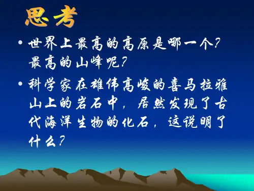 专题5板块运动全高二地理