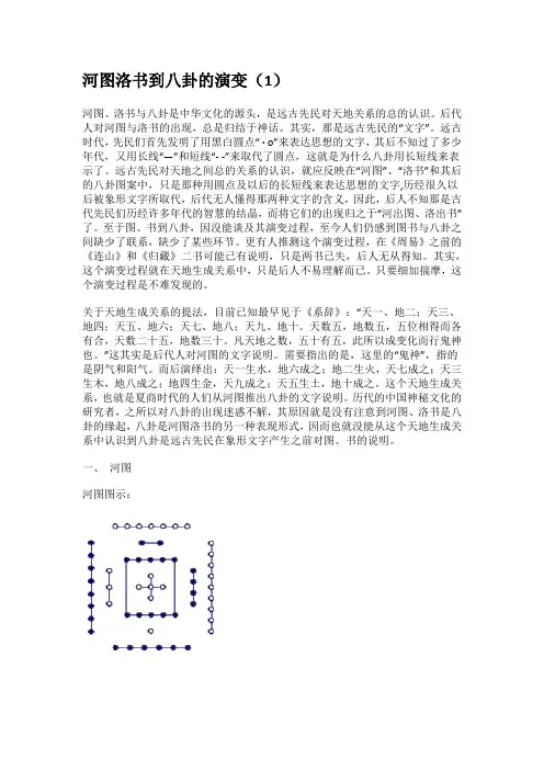 河图洛书到八卦的演变