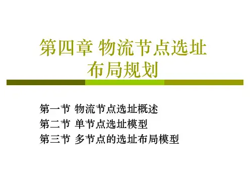 第四章物流节点的选址PPT课件