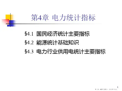 电力统计指标