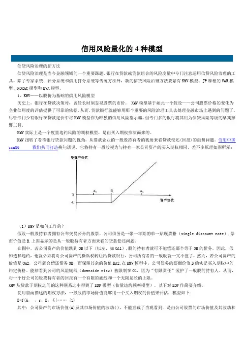 信用风险量化的4种模型
