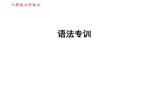 初中英语新目标(Go for it)版七年级上期末语法专训