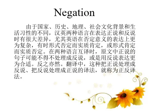 翻译正说反译法讲解ppt课件