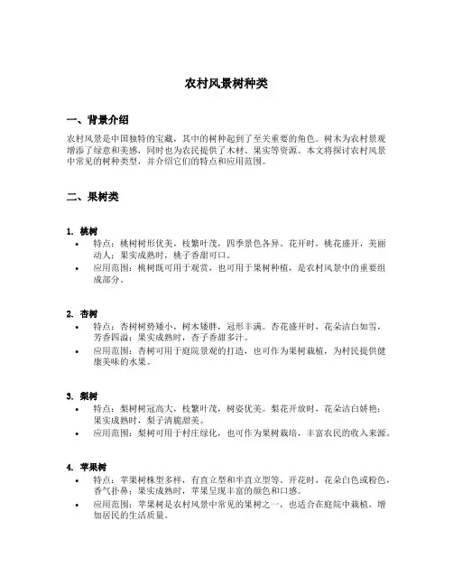 农村风景树种类