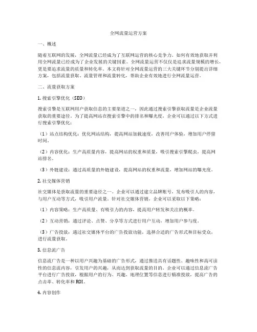 全网流量运营方案