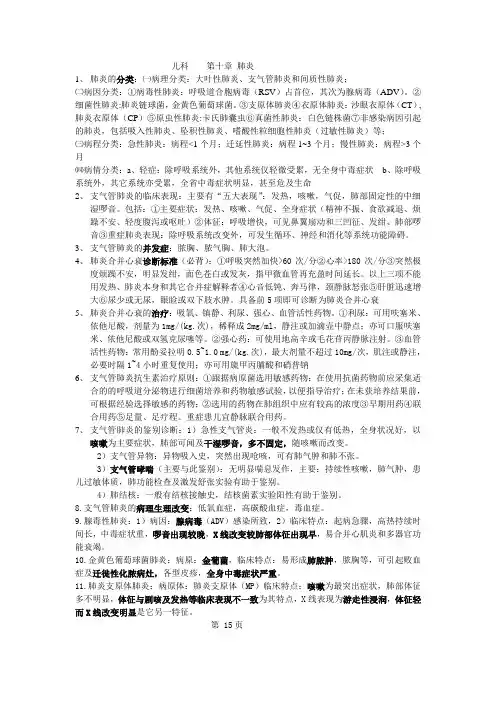 肺炎的分类