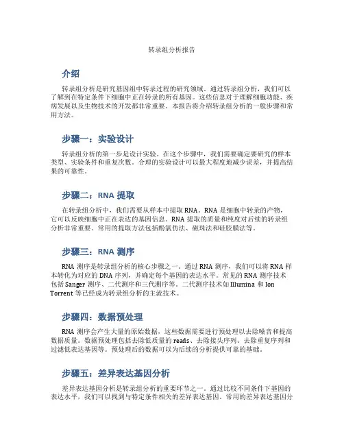 转录组分析报告