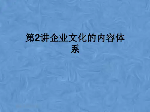 第2讲企业文化的内容体系