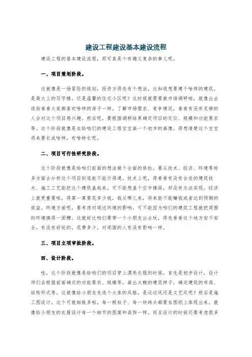 建设工程建设基本建设流程