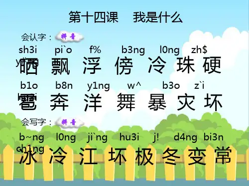 14 我是什么_生字词学习(1)