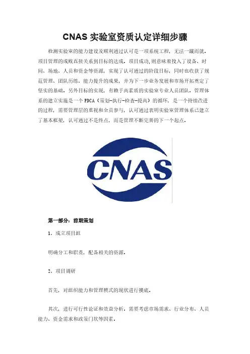 CNAS资质认定详细步骤