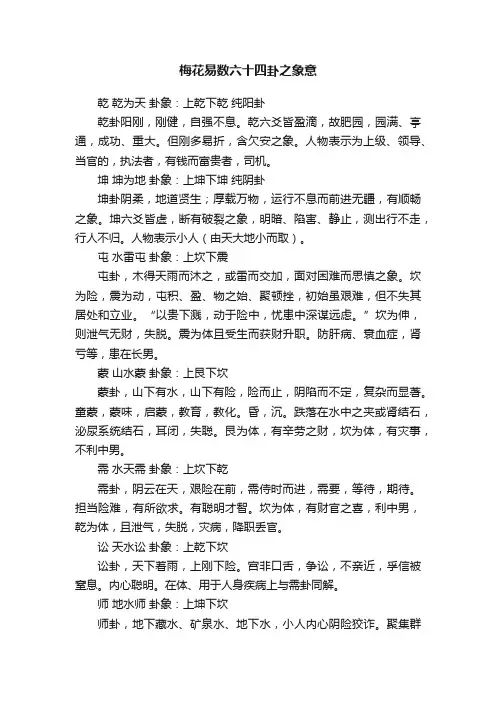 梅花易数六十四卦之象意