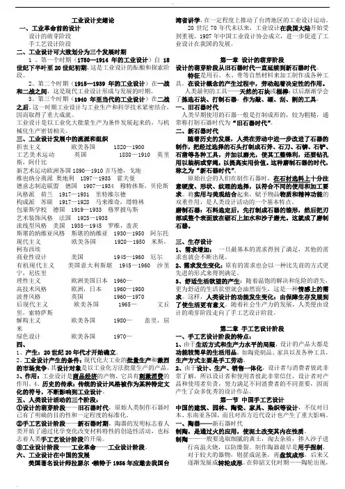 何人可(工业设计史)章节重点笔记(精华)