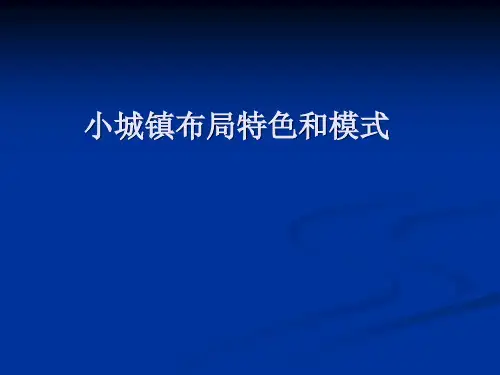 小城镇布局特色和模式