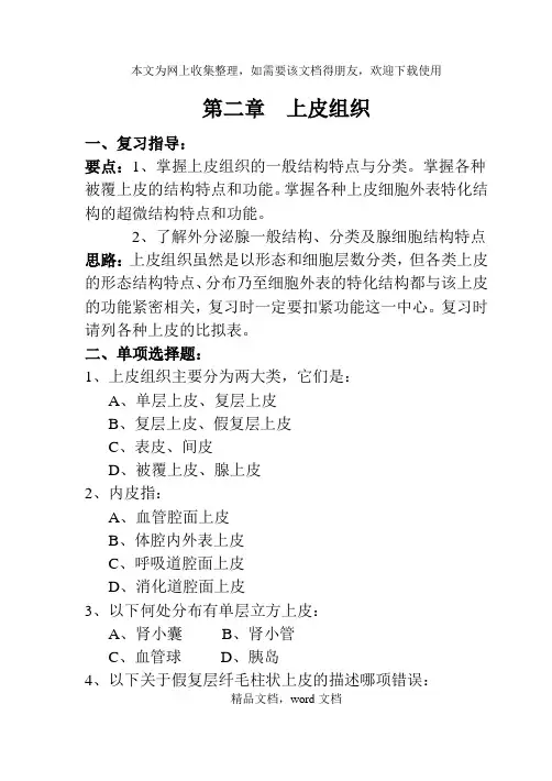 上皮组织(2021整理)
