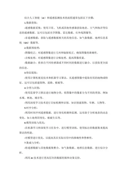 ai+遥感监测技术流程