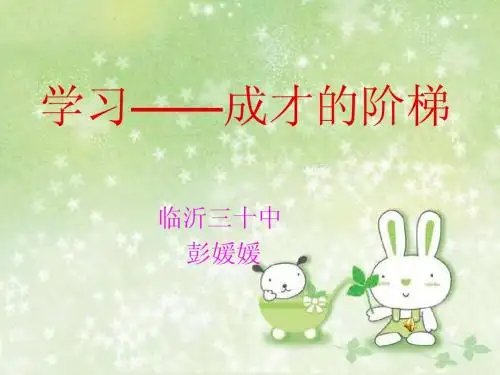 学习—成才的阶梯