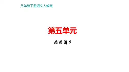 部编版八年级语文下册第五单元复习试题课件