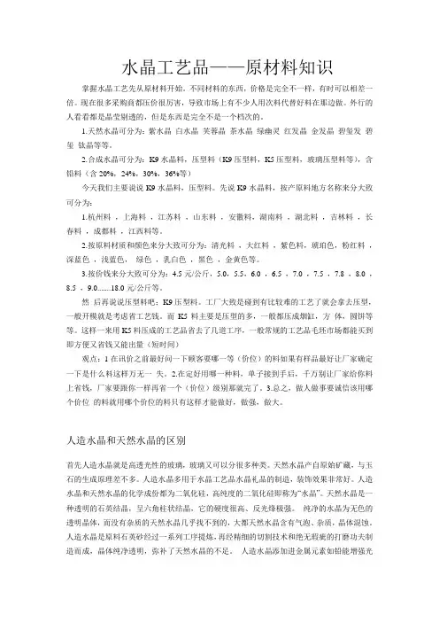 水晶工艺品——原材料知识