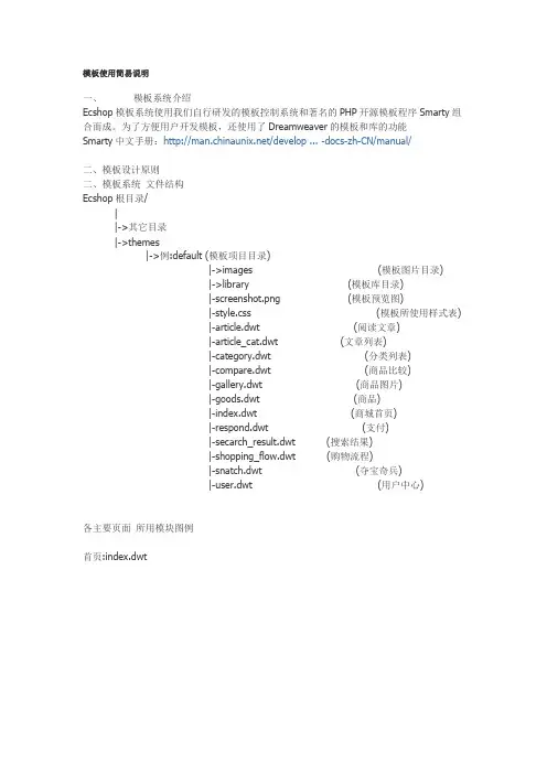 ecshop模板使用简易说明