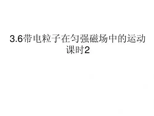 3.6带电粒子在匀强磁场中的运动(课时2)