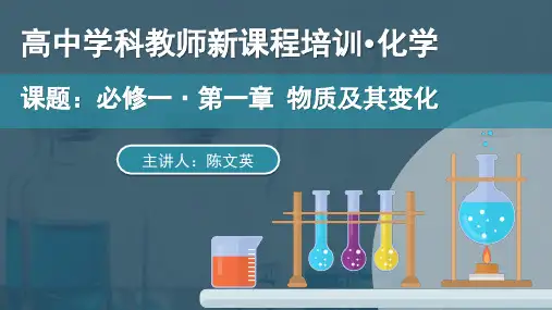 高中课件 高中学科教师新课程培训 化学  必修一第一章 物质及其变化