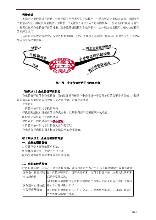 财务成本管理知识点